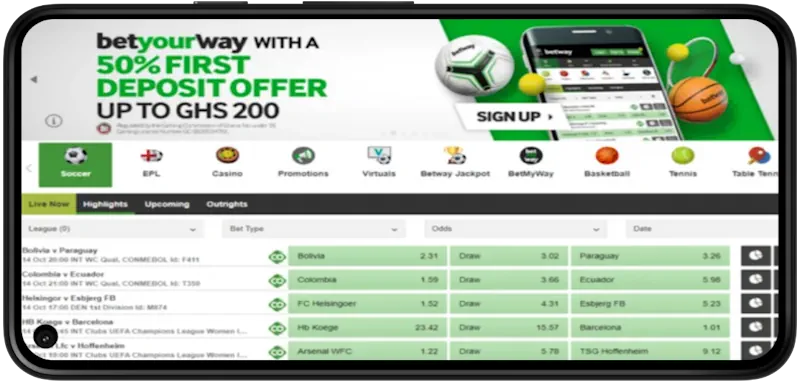 Betway Casino screenshot
