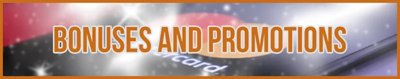 Bonuses and promotions banner