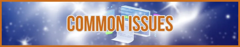 Common issues banner