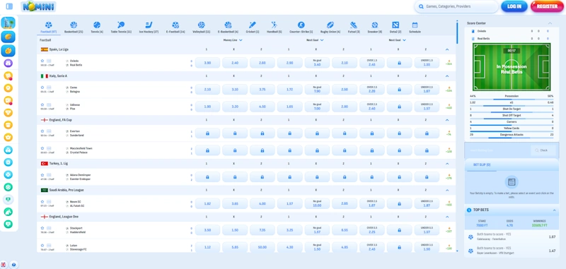 live nomini Casino screenshot