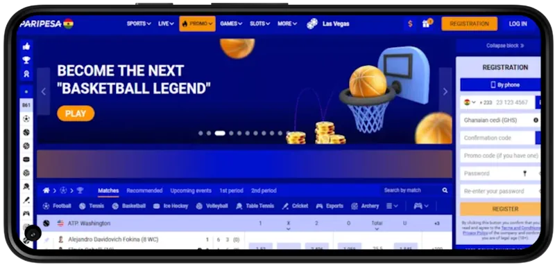 Paripesa Casino screenshot