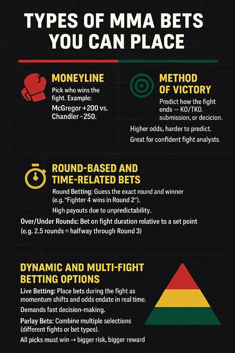 Types of MMA infographic