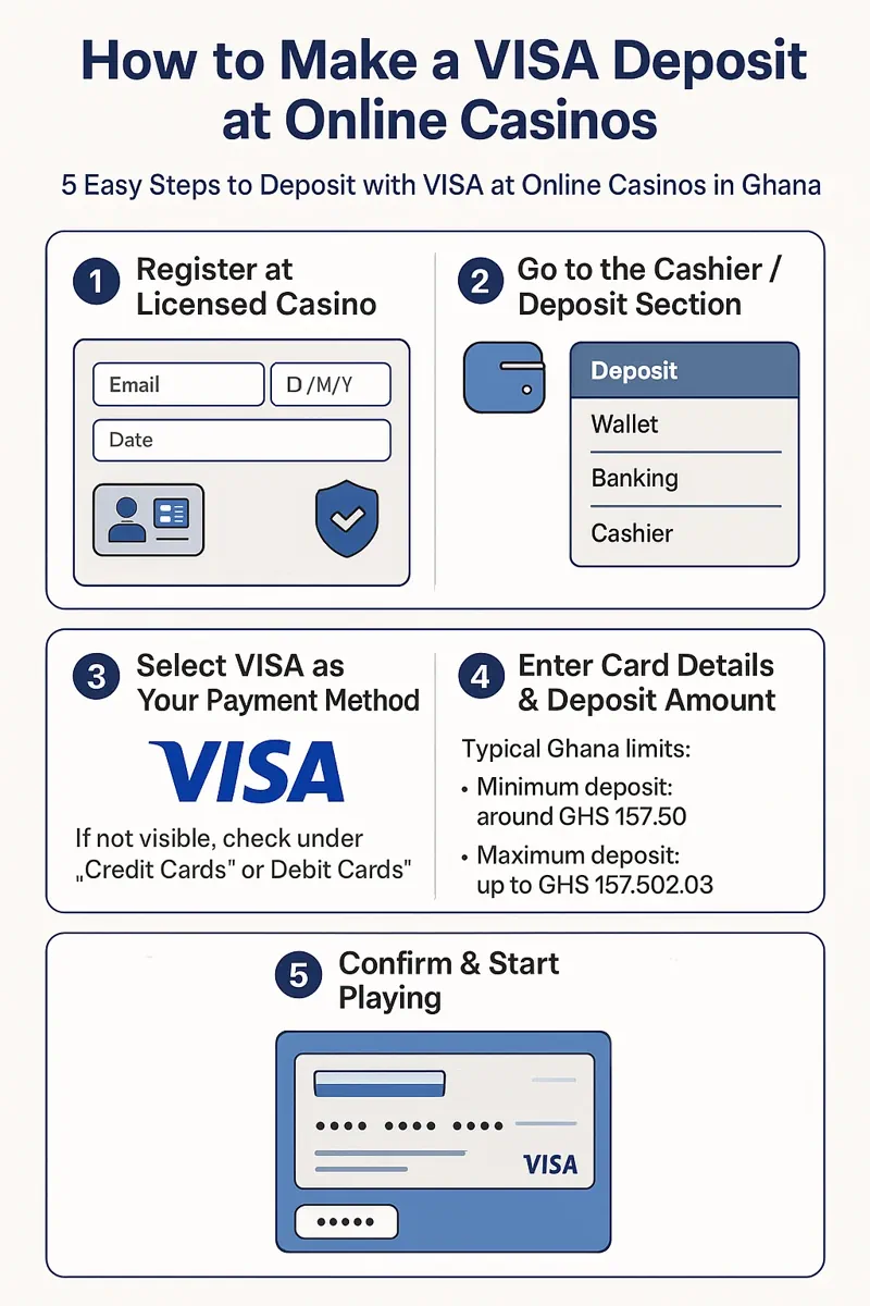 How to Make a VISA Deposit infographic